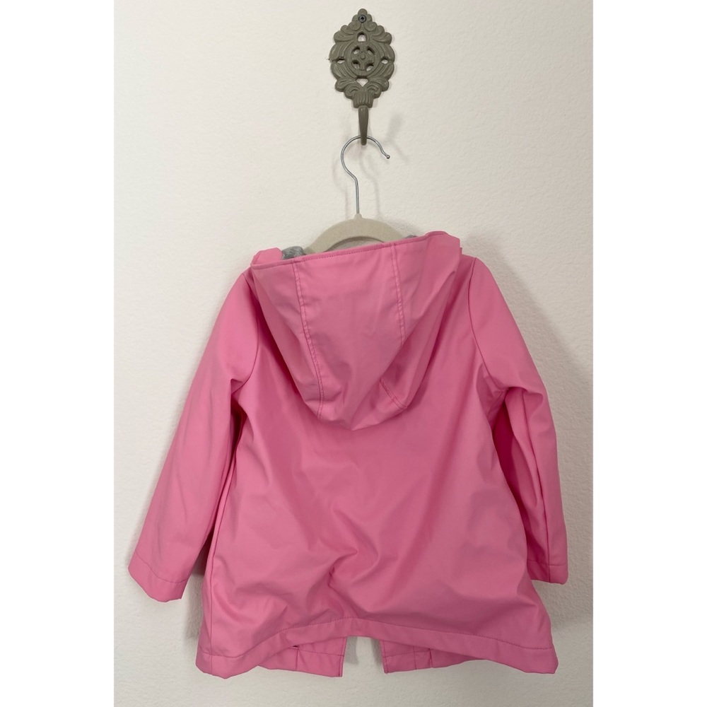 SOLD     Baby Gap • Pink Floral Jersey Lined Hooded Rain Coat - Picture 12 of 16